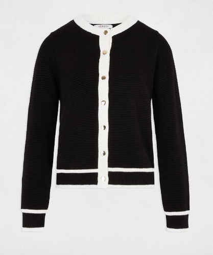 Cardigan zwart/wit Mbeya