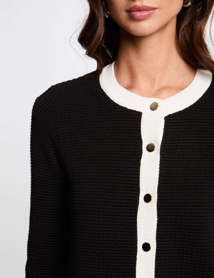 Cardigan zwart/wit Mbeya - Afbeelding 3