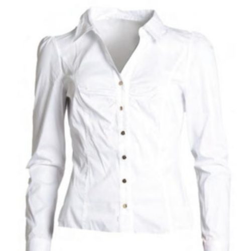 Blouse wit getailleerd  Caram1