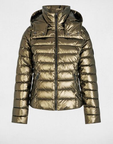 Jas metallic brons met afneembare capuchon