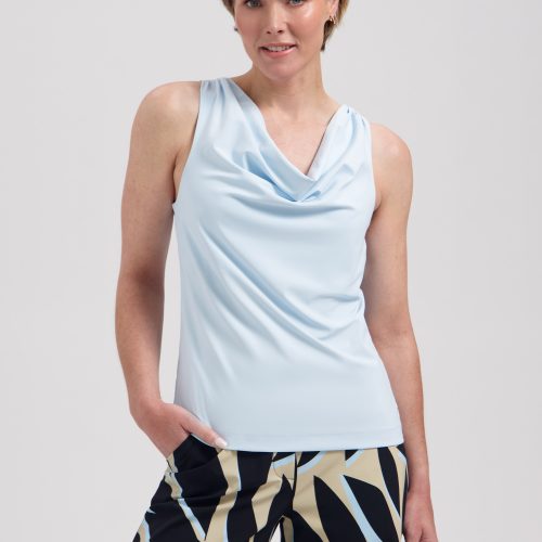Ellen travelstof top baby blauw