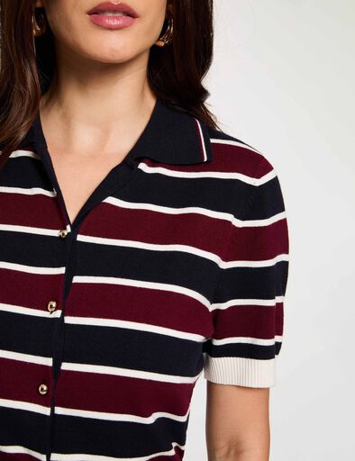 Polo trui Mny bordeauxrood - Afbeelding 3