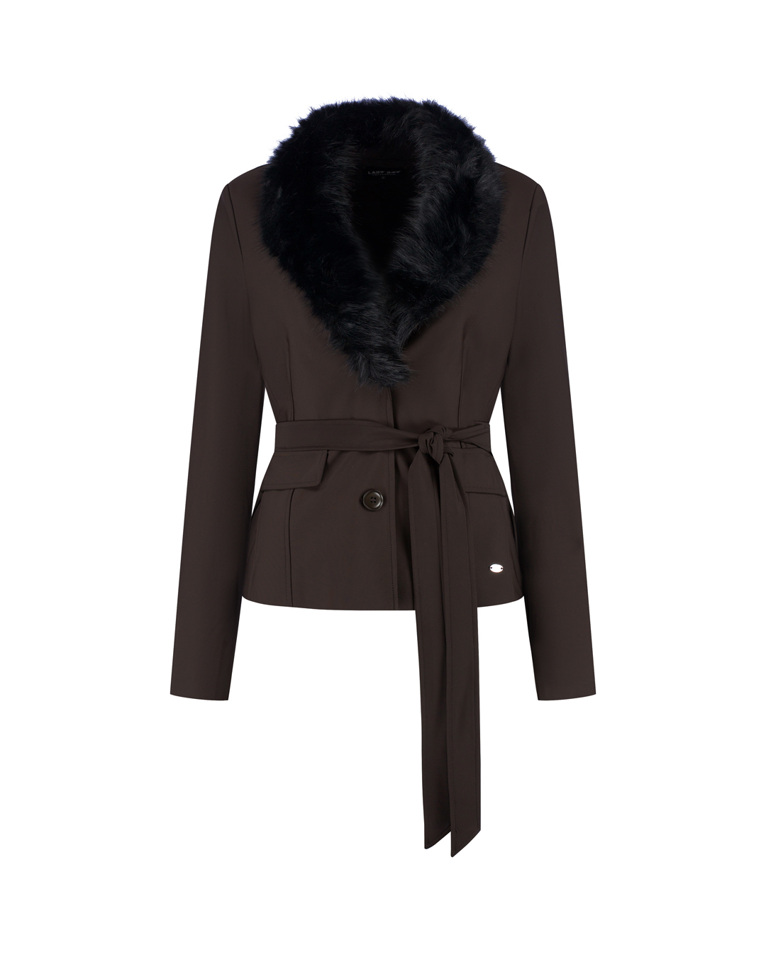 Dena bonded Blazer dark brown