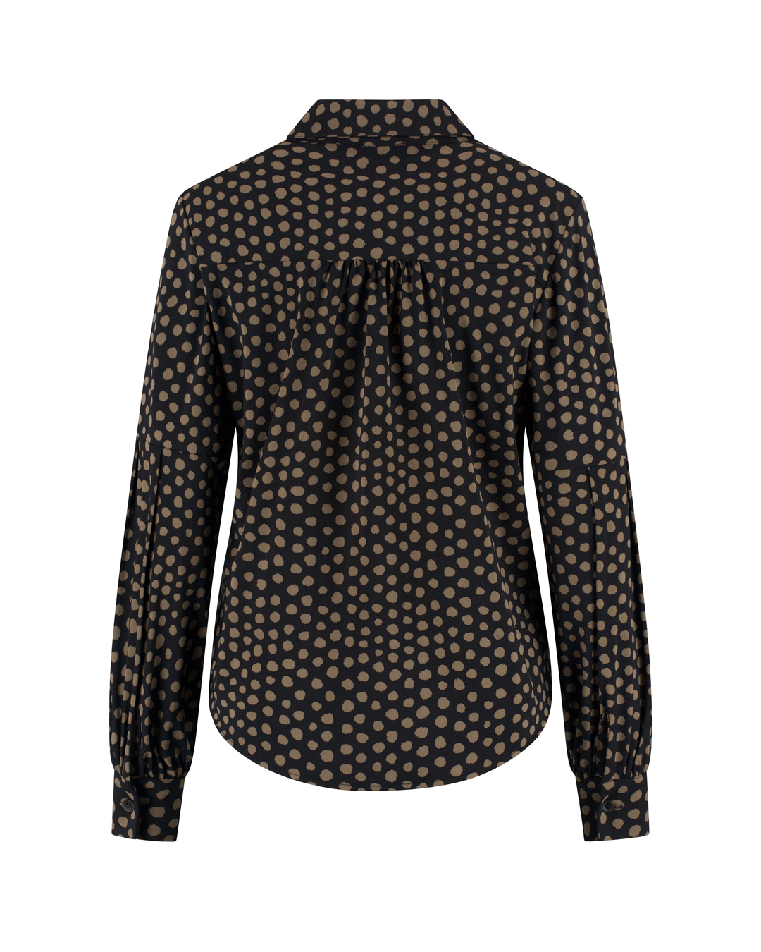 Blouse Sterre travel truffle/black - Afbeelding 2