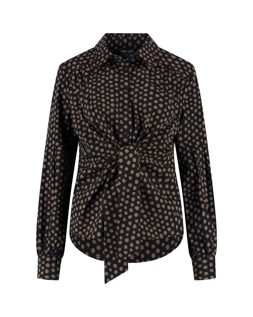 Blouse Sterre travel truffle/black